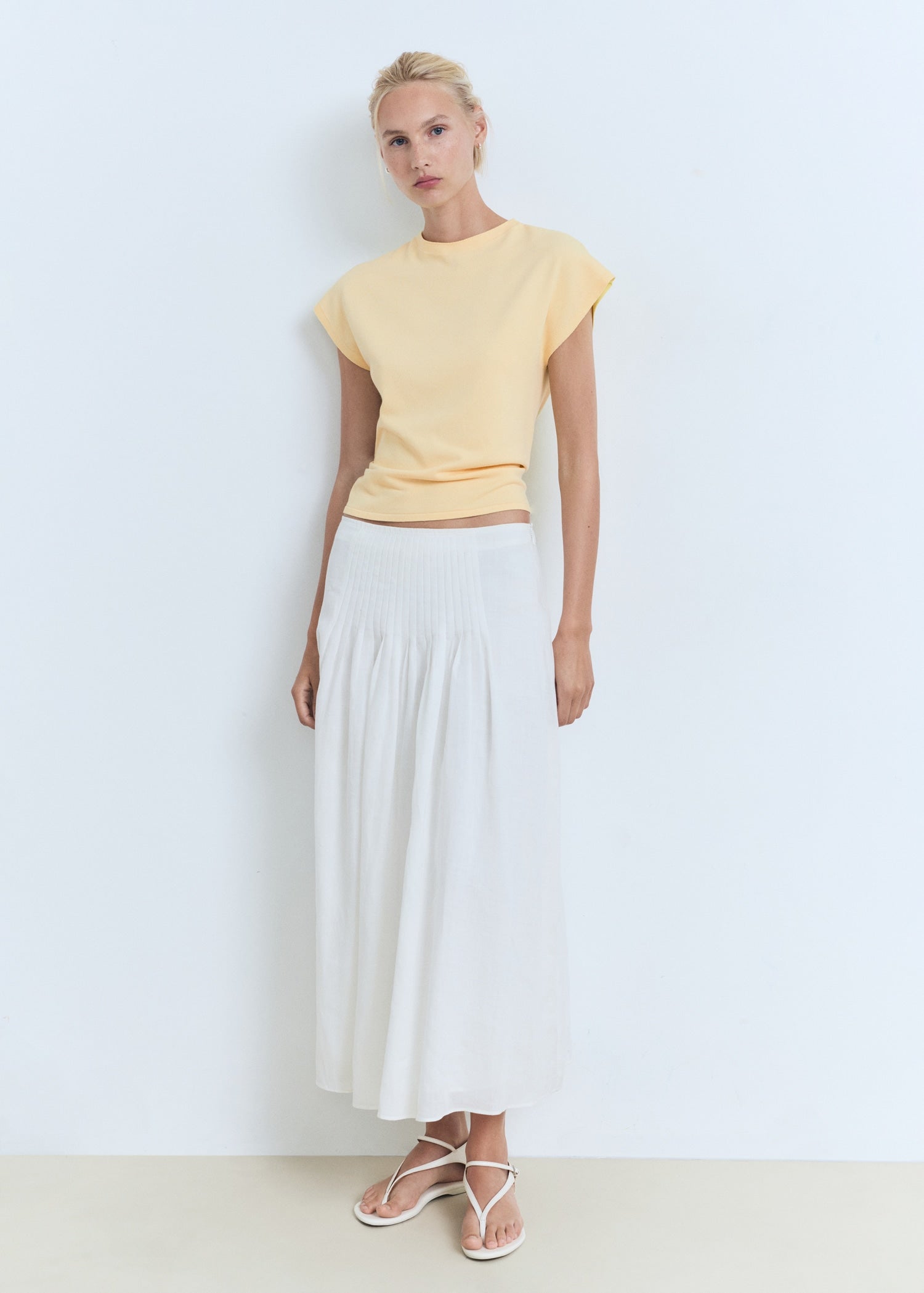 Mango sweater camin in Pastel Yellow - 99999999_01