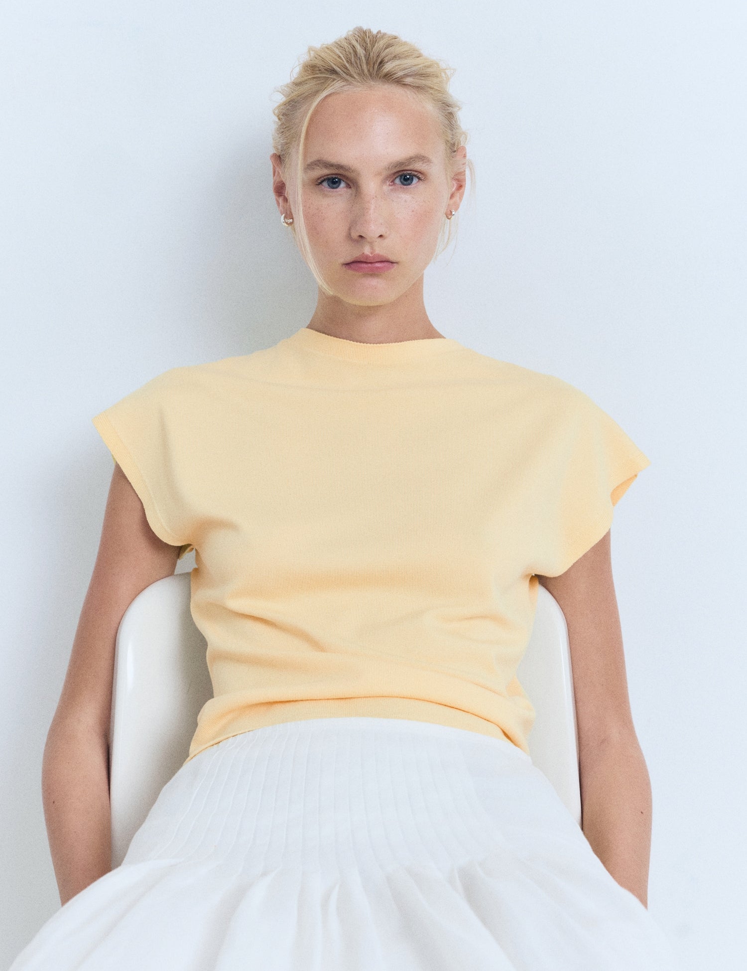 Mango sweater camin in Pastel Yellow
