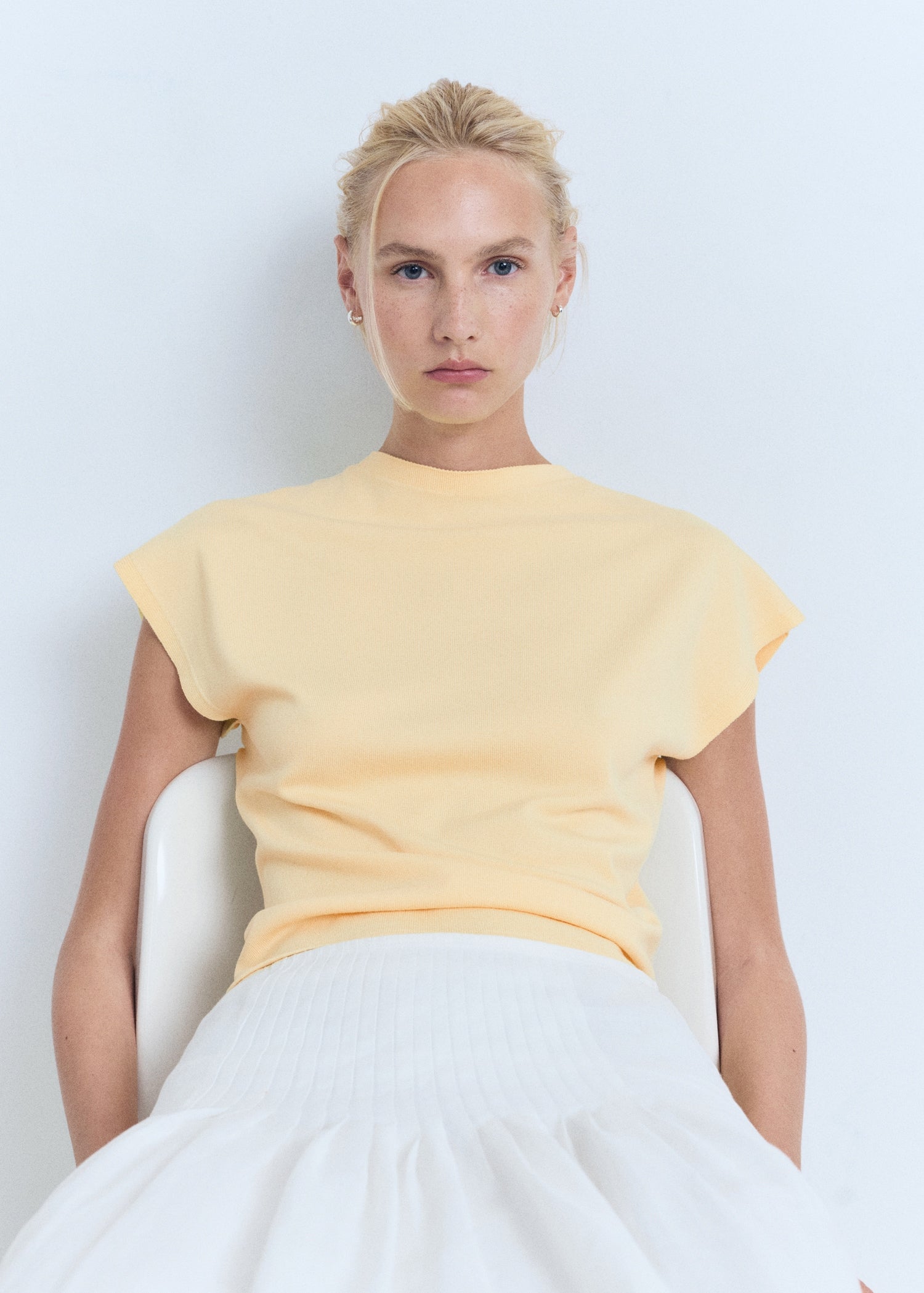 Mango sweater camin in Pastel Yellow