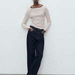 Mango t-shirt porta in Burgundy - 99999999_01