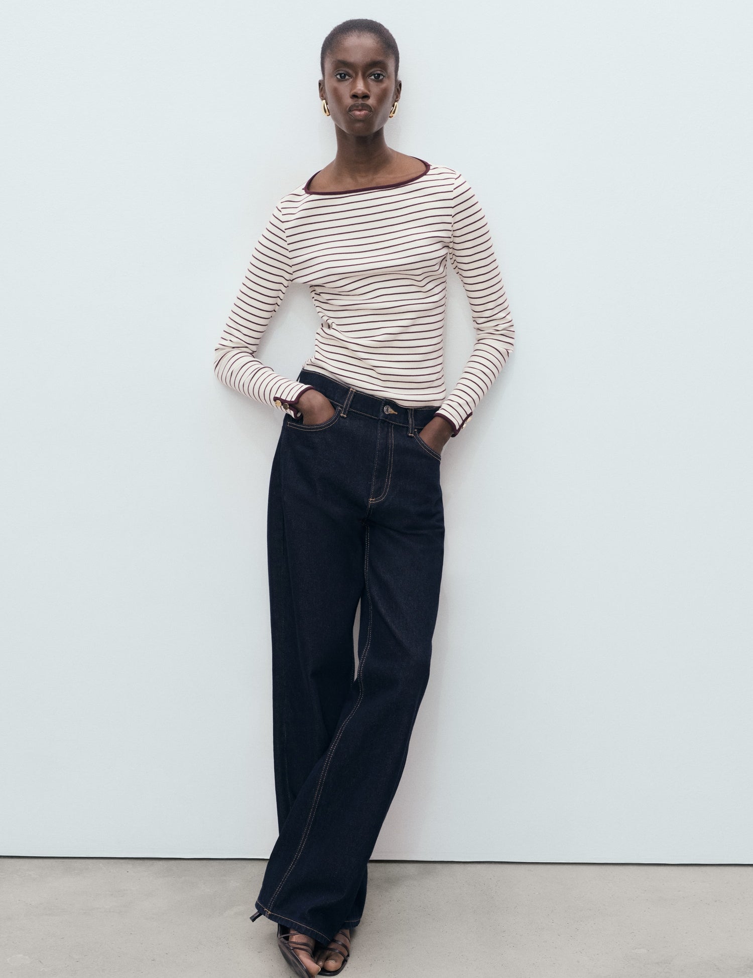 Mango t-shirt porta in Burgundy - 99999999_01