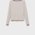 Mango t-shirt porta in Burgundy - B