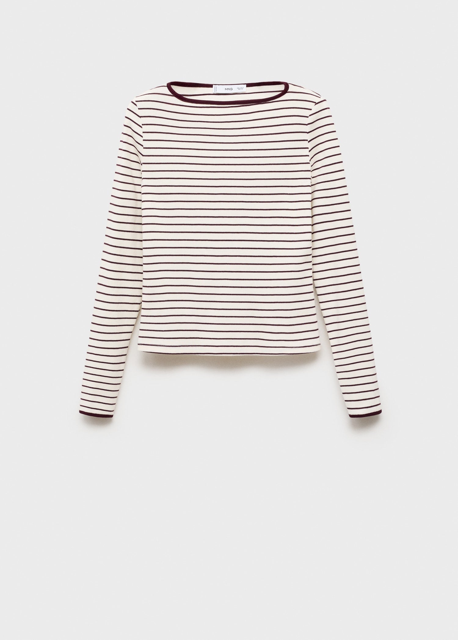 Mango t-shirt porta in Burgundy - B