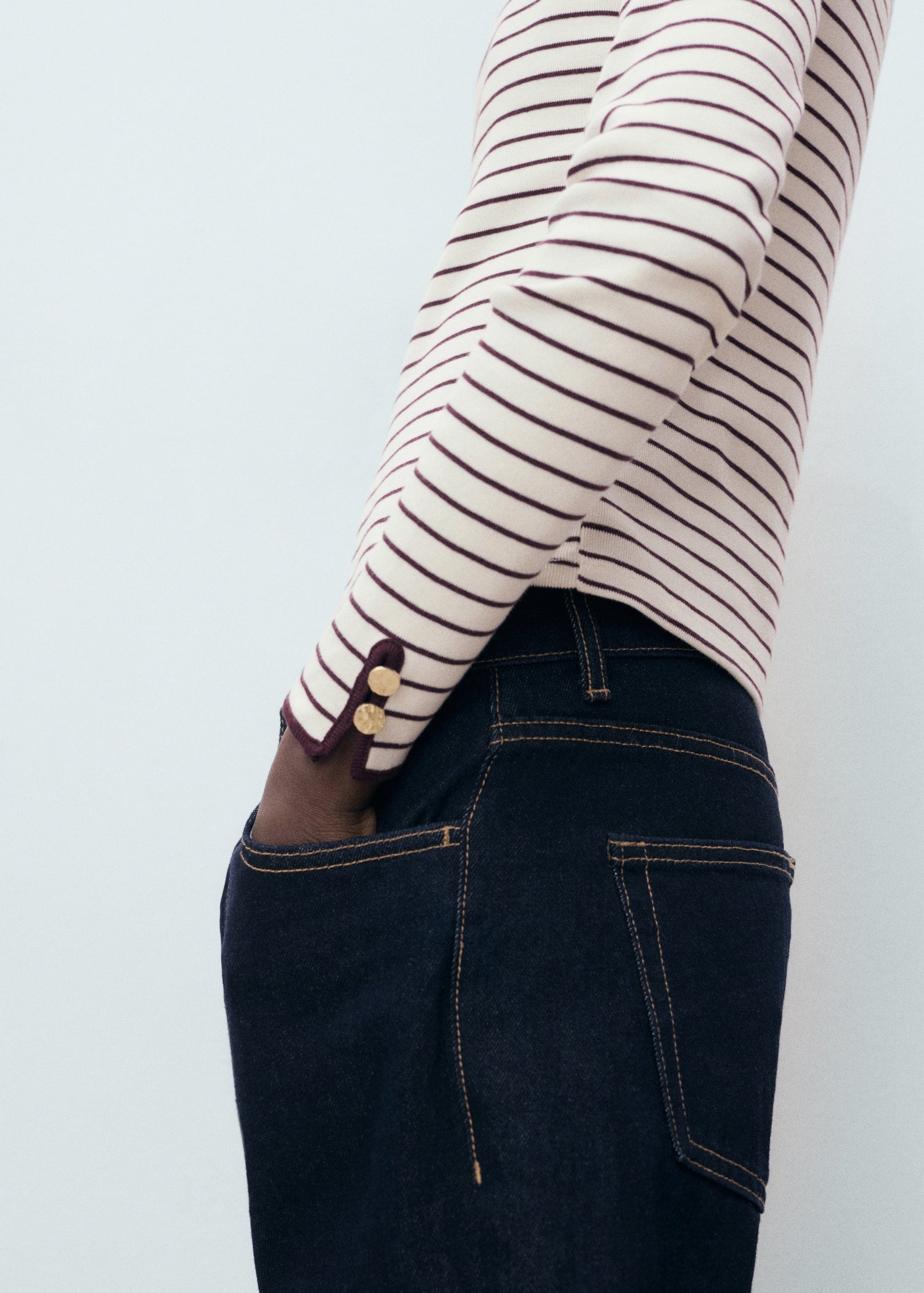 Mango t-shirt porta in Burgundy - D6