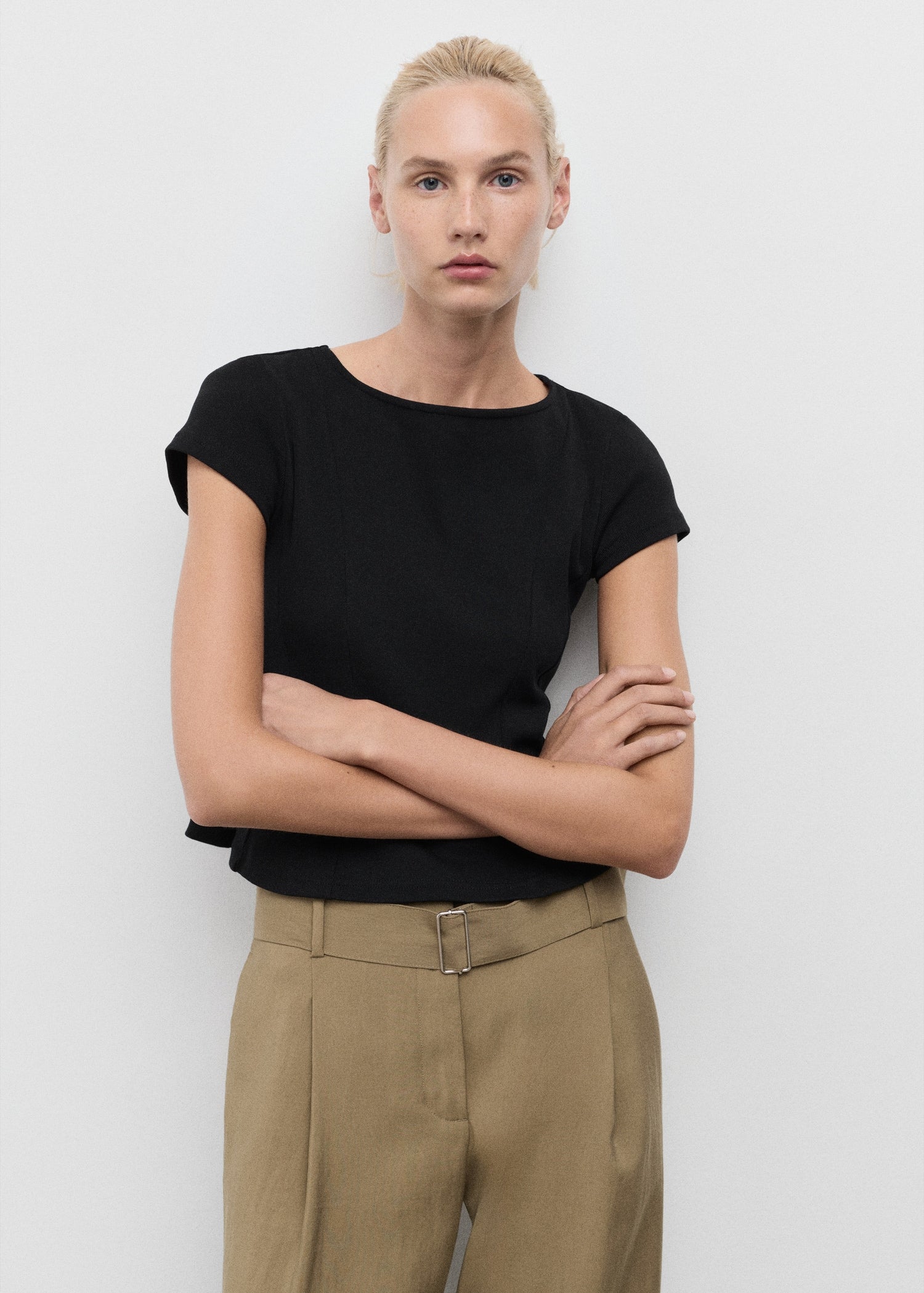 Mango t-shirt sandri in Black