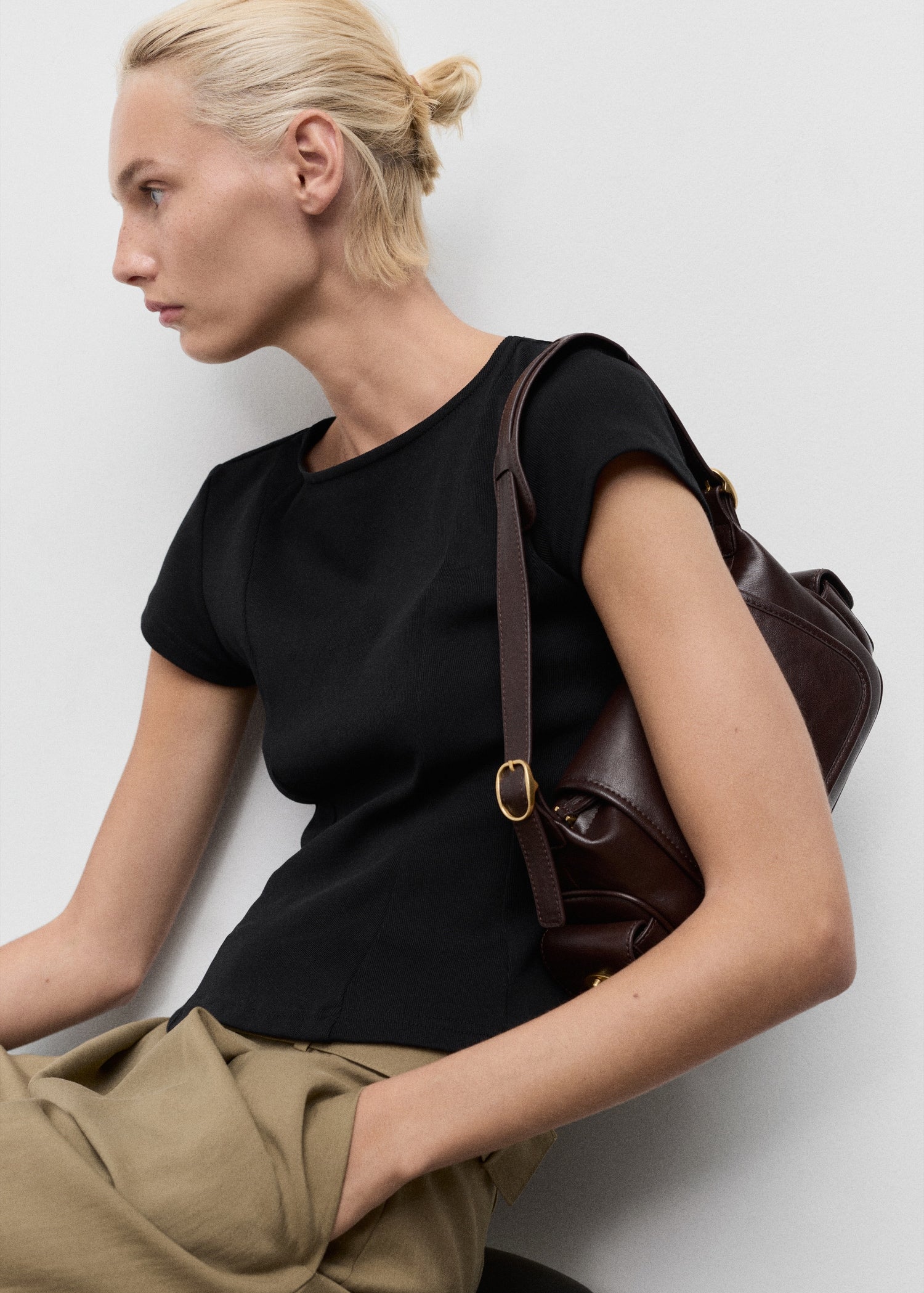 Mango t-shirt sandri in Black - D2