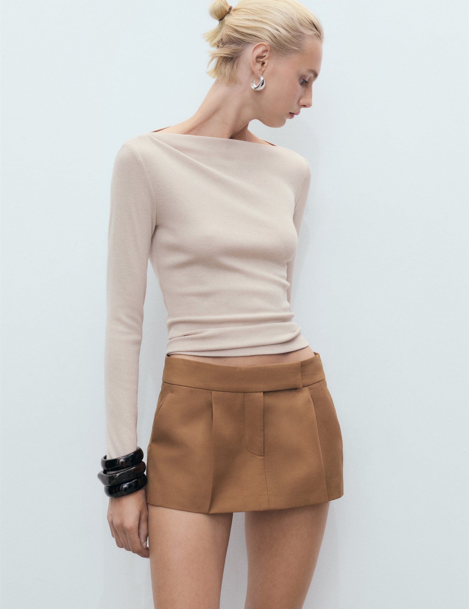 Mango t-shirt lilobar in Sand