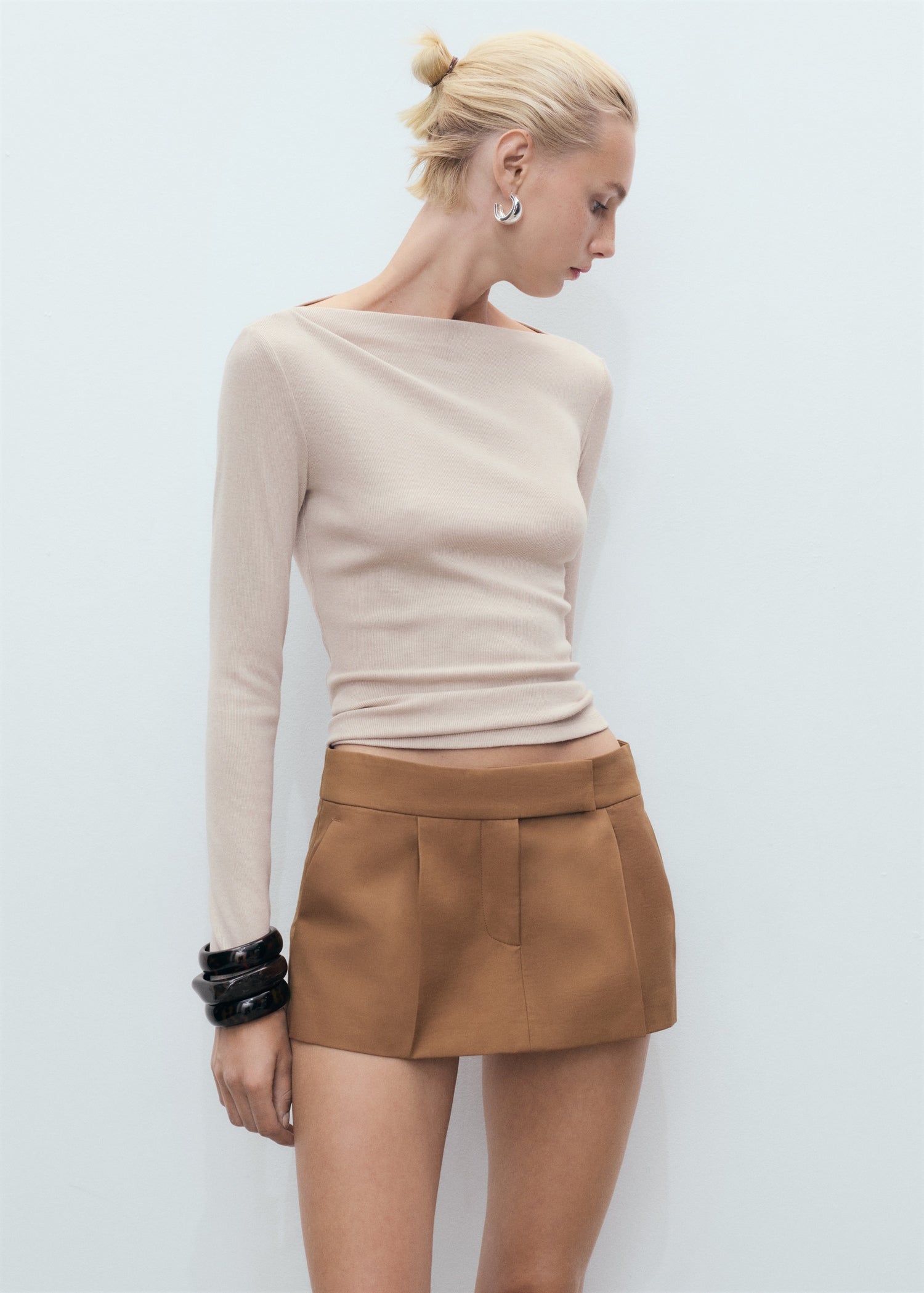 Mango t-shirt lilobar in Sand