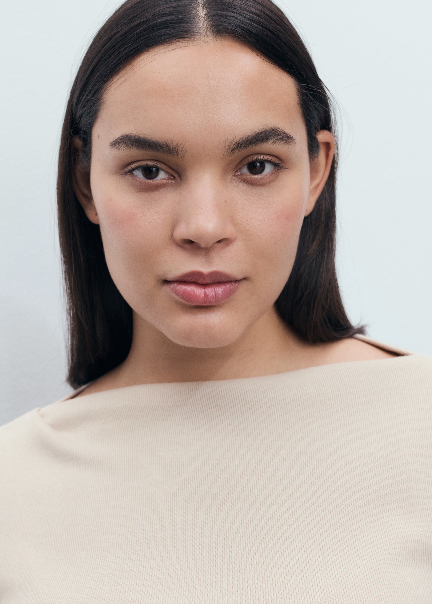 Mango t-shirt lilobar in Sand - D4