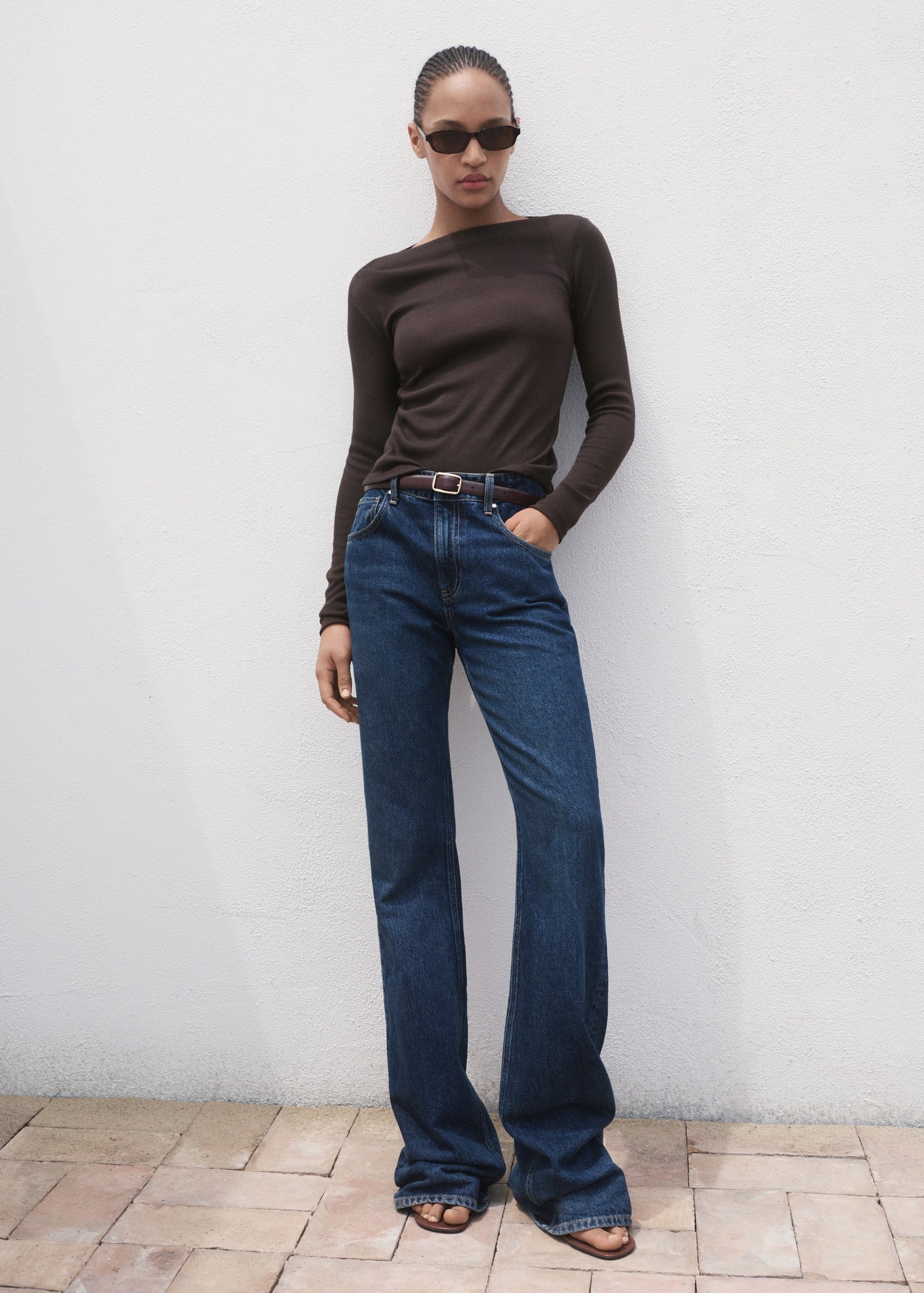 Mango t-shirt lilobar in Chocolate - 99999999_01