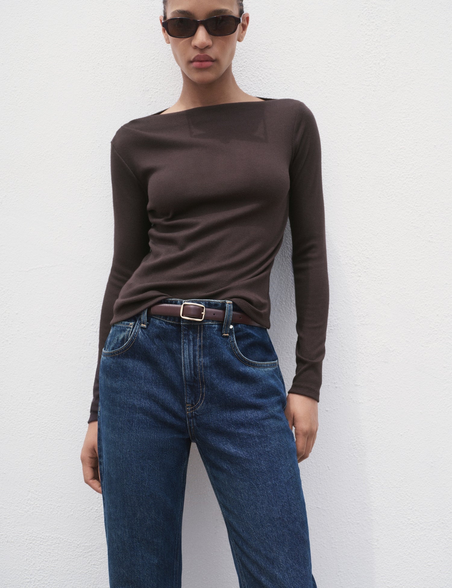 Mango t-shirt lilobar in Chocolate