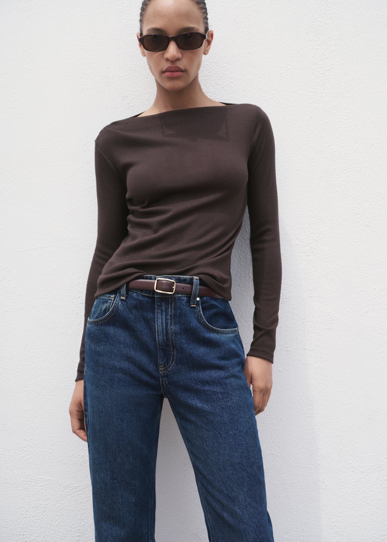 Mango t-shirt lilobar in Chocolate