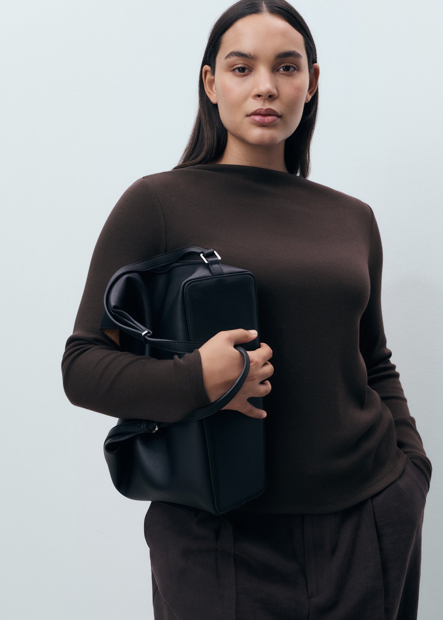 Mango t-shirt lilobar in Chocolate - D4