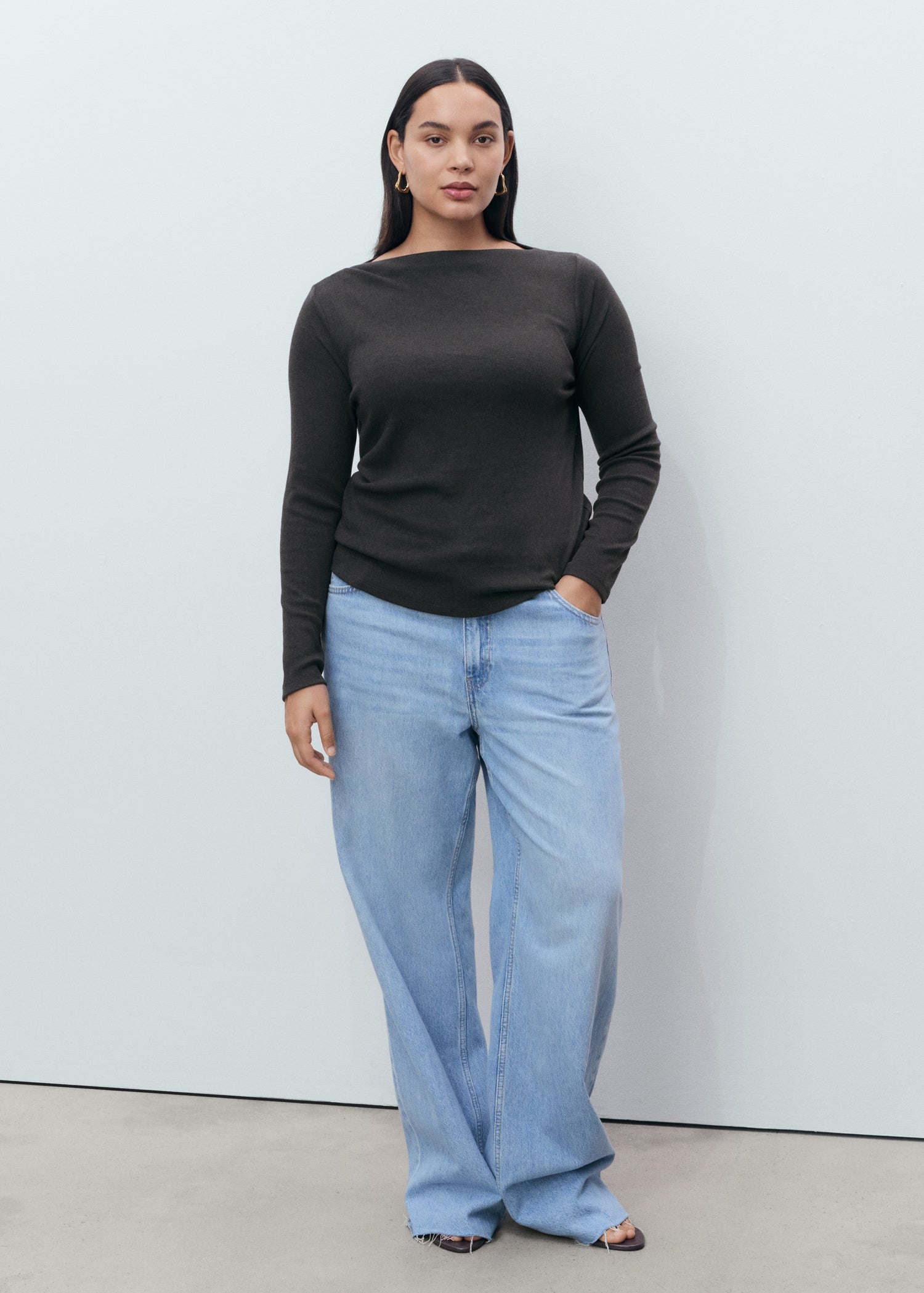 Mango t-shirt lilobar in Anthracite - D3