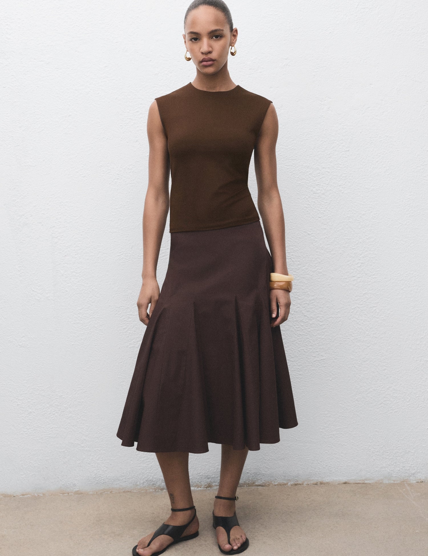 Mango t-shirt gala in Brown - 99999999_01