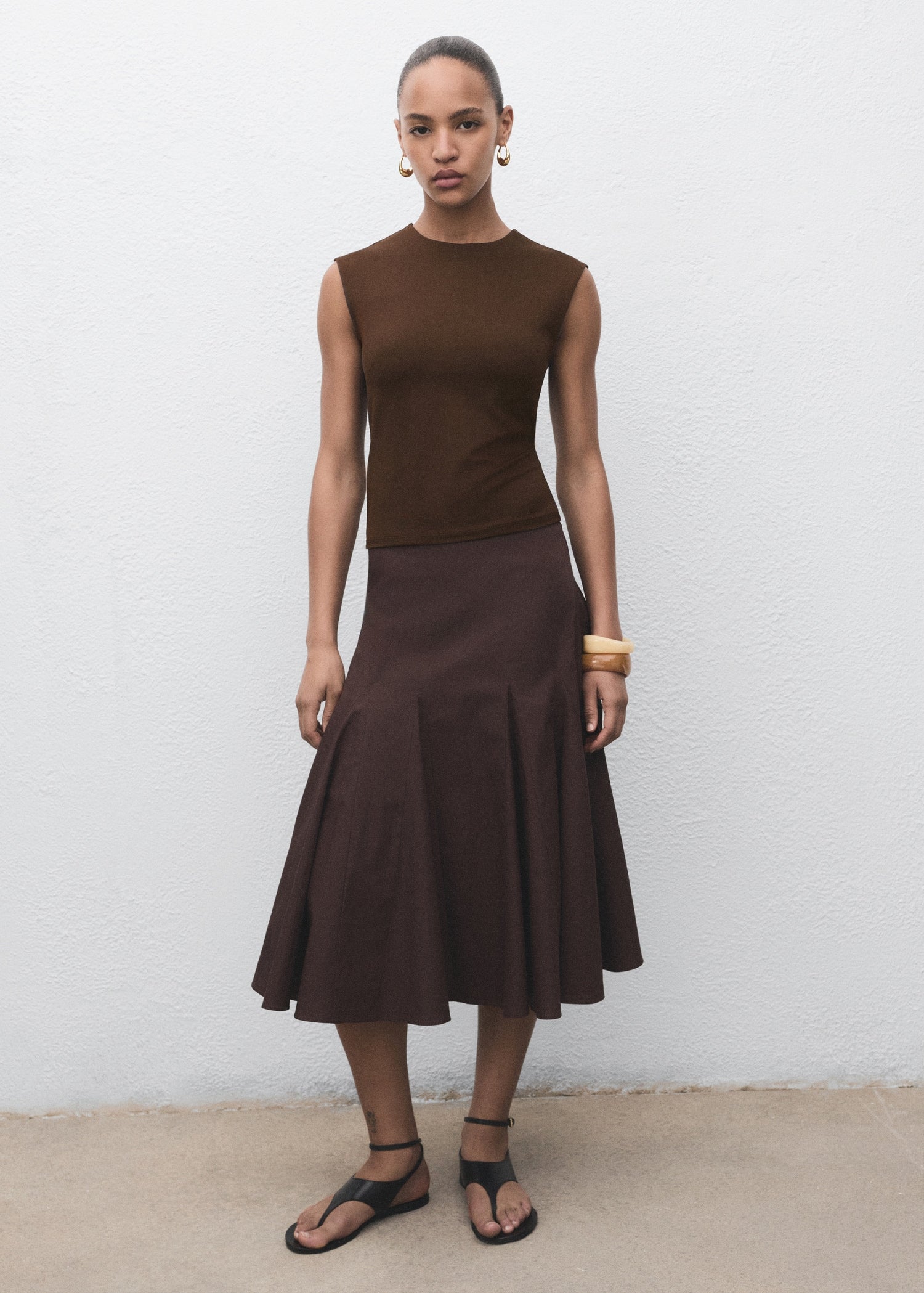 Mango t-shirt gala in Brown - 99999999_01
