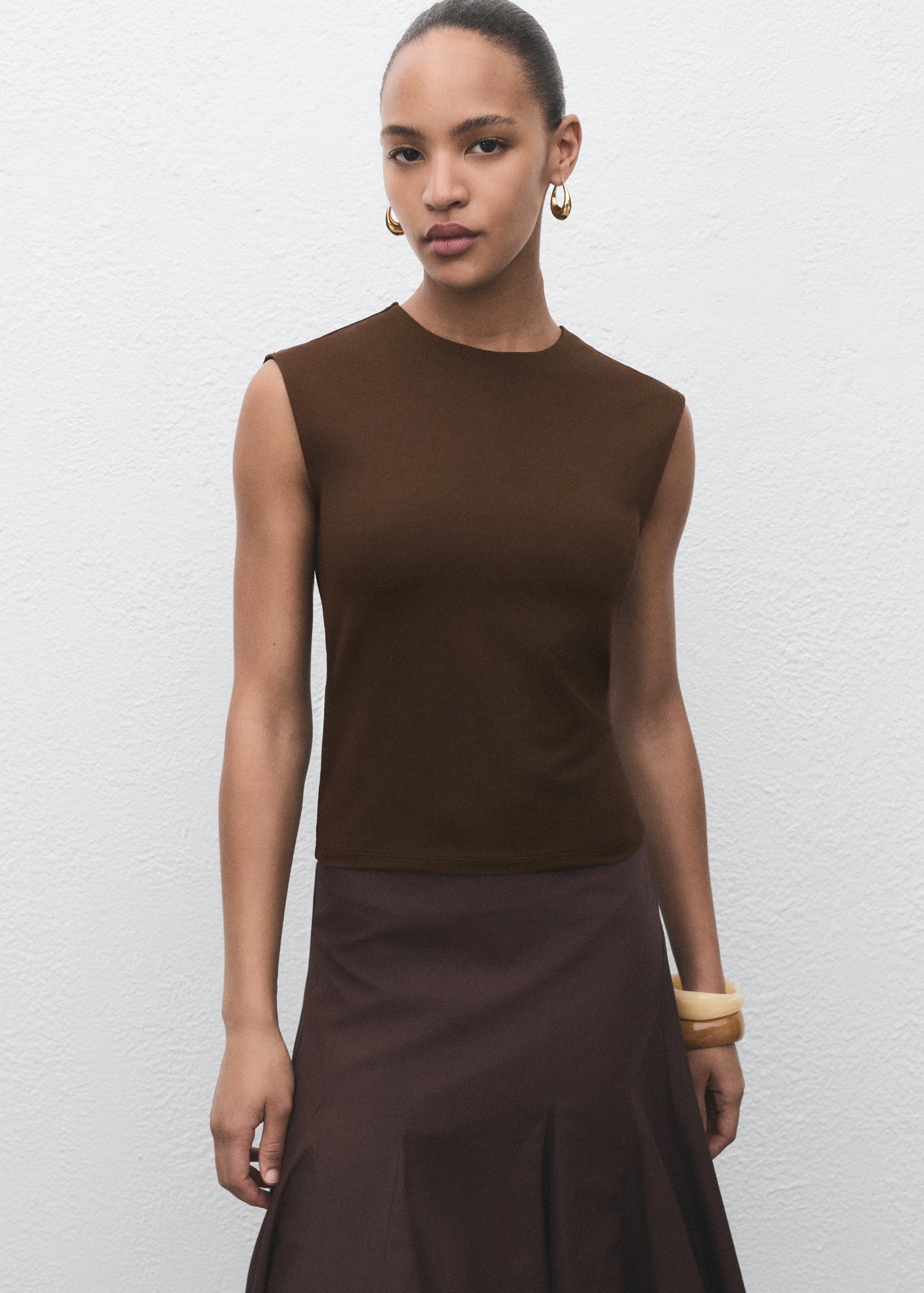 Mango t-shirt gala in Brown