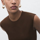 Mango t-shirt gala in Brown - D1