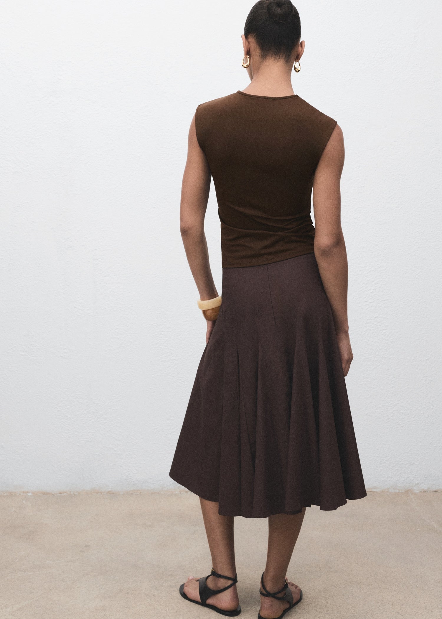 Mango t-shirt gala in Brown - R