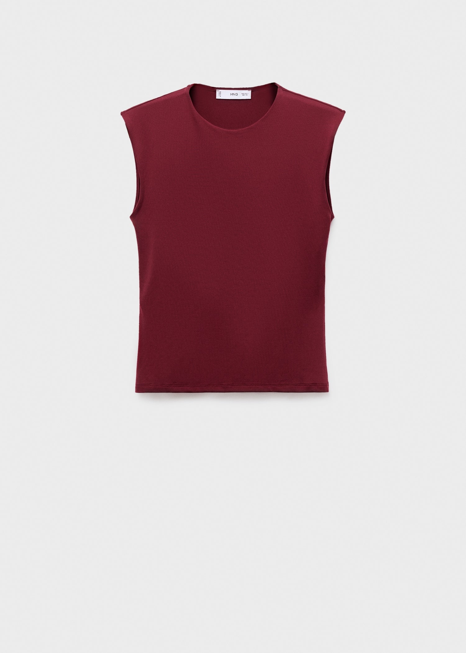 Mango t-shirt gala in Burgundy - B
