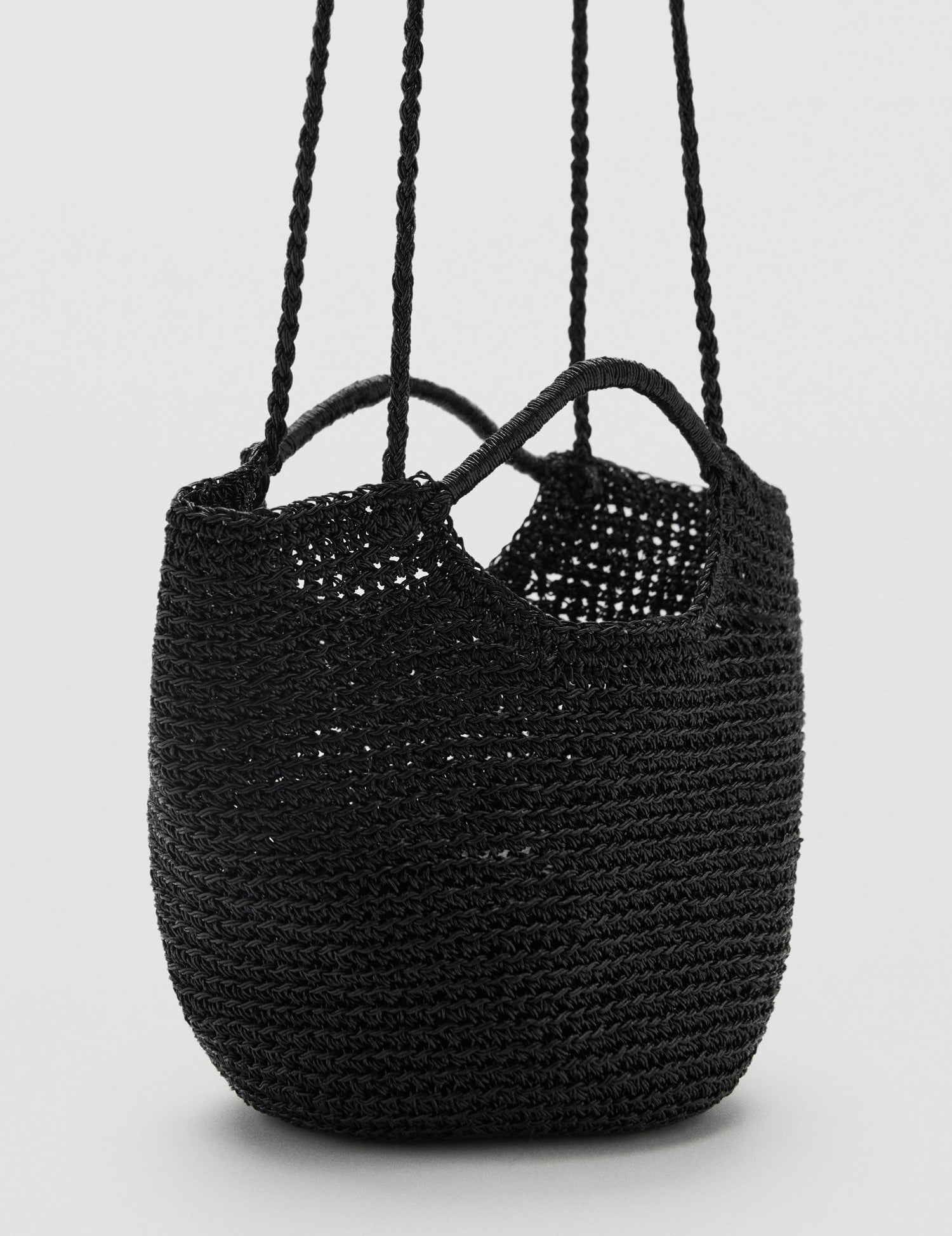 Mango crossbody bag platino in Black