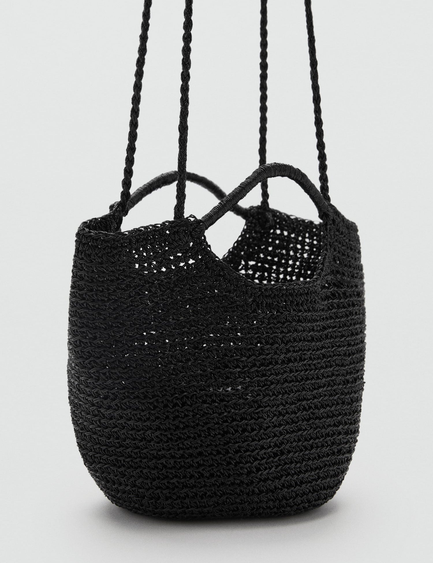 Mango crossbody bag platino in Black