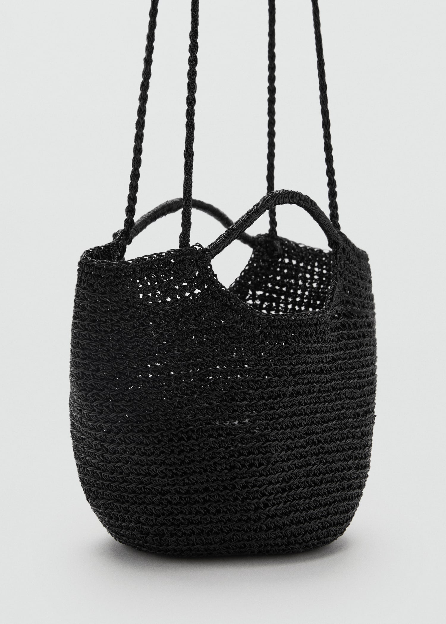 Mango crossbody bag platino in Black