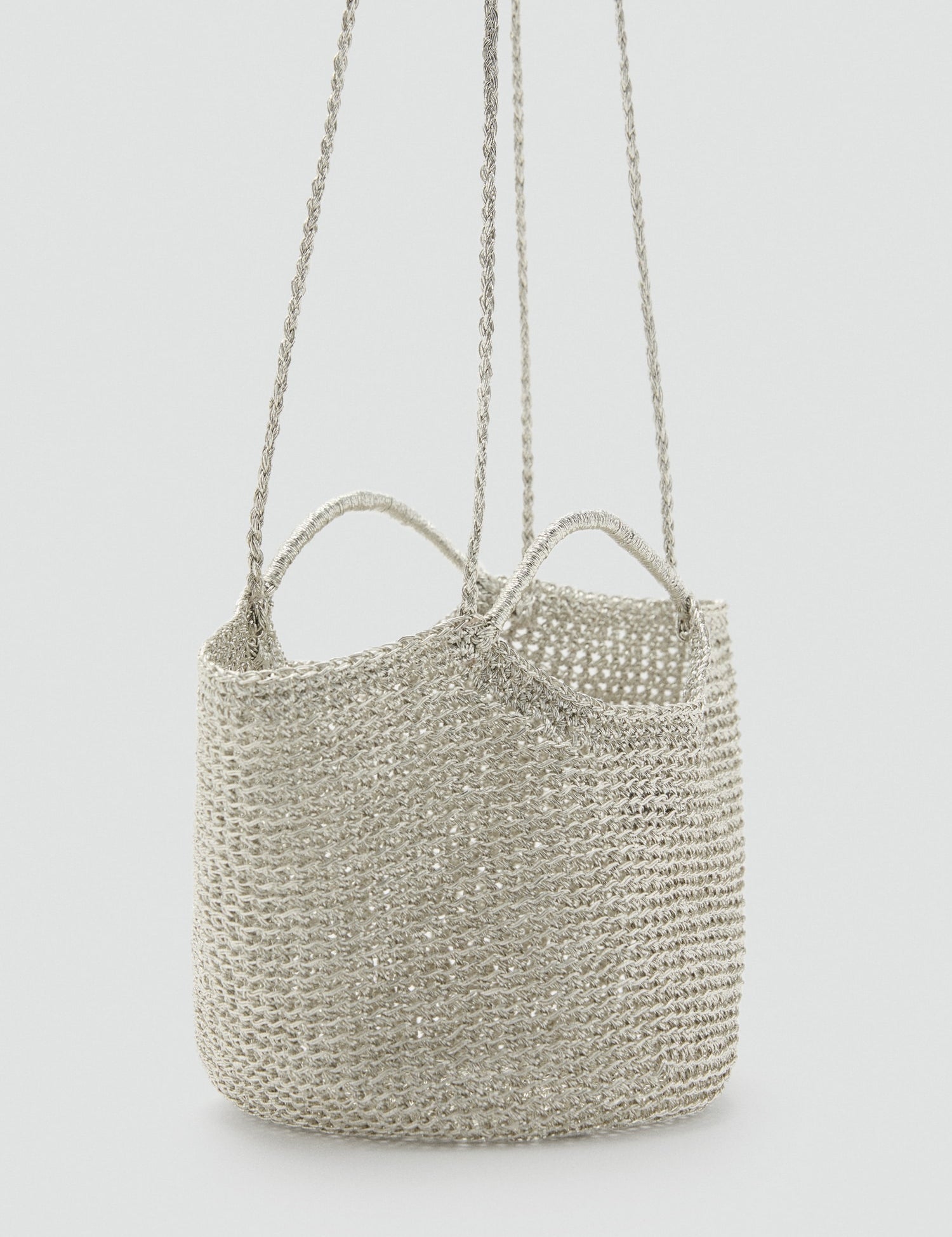 Mango crossbody bag platino in Silver