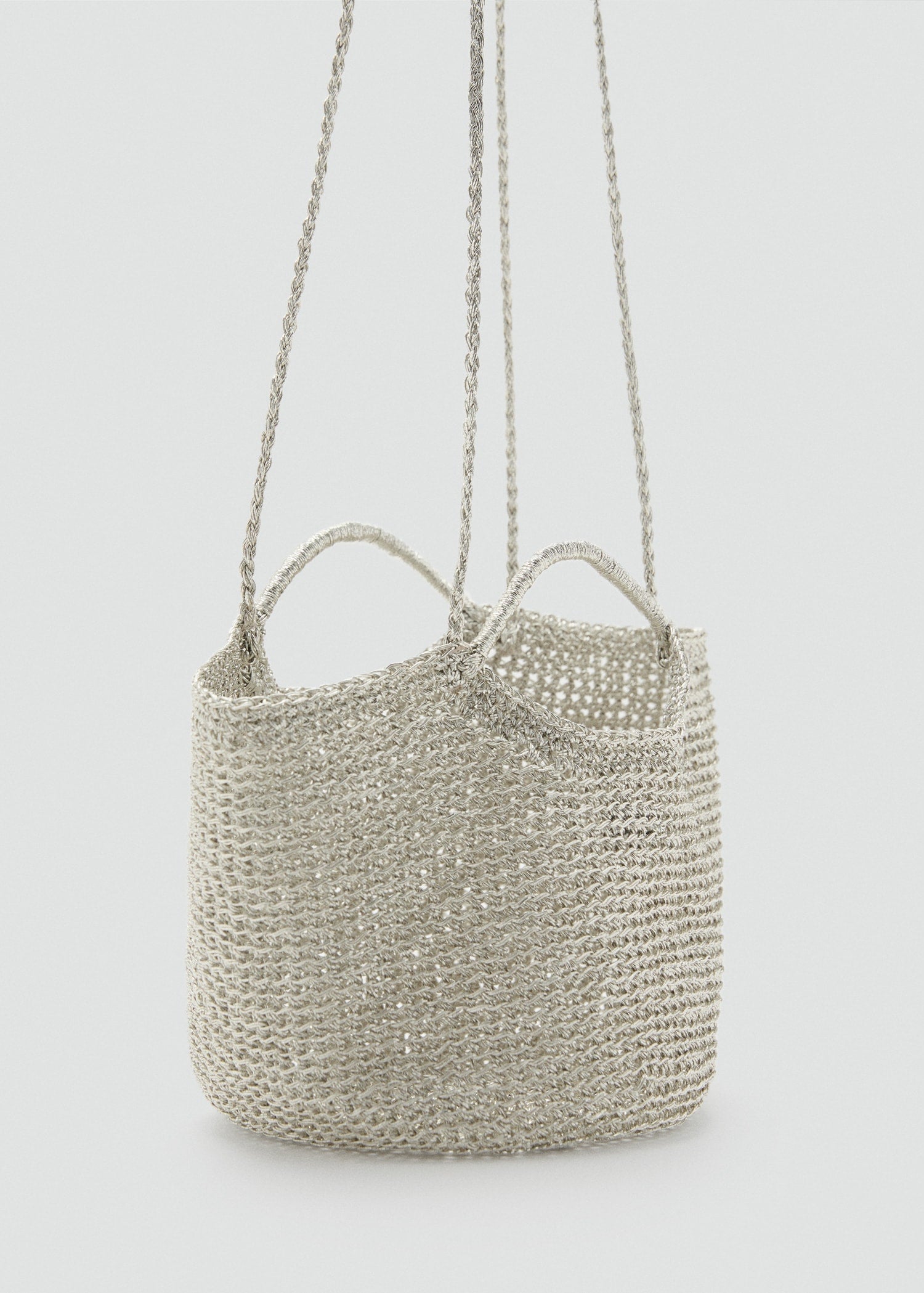 Mango crossbody bag platino in Silver