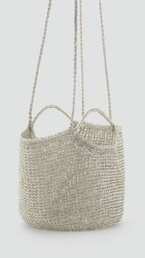 Mango crossbody bag platino in Silver