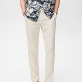 Mango trousers oyster in Off White