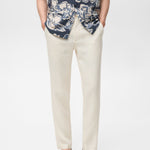 Mango trousers oyster in Off White