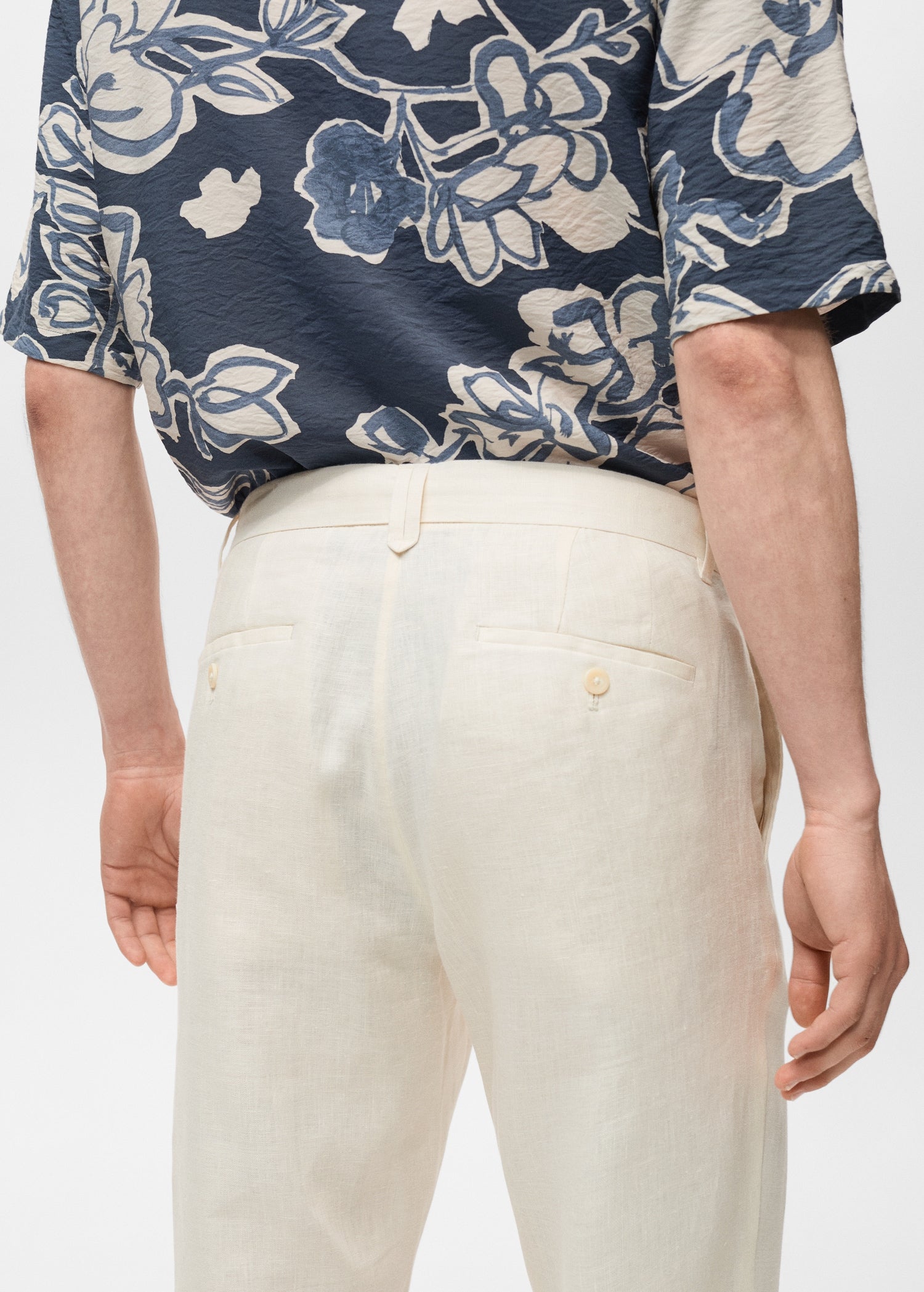 Mango trousers oyster in Off White - D6