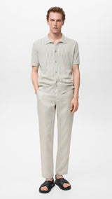 Mango trousers oyster in Sand - 99999999_01
