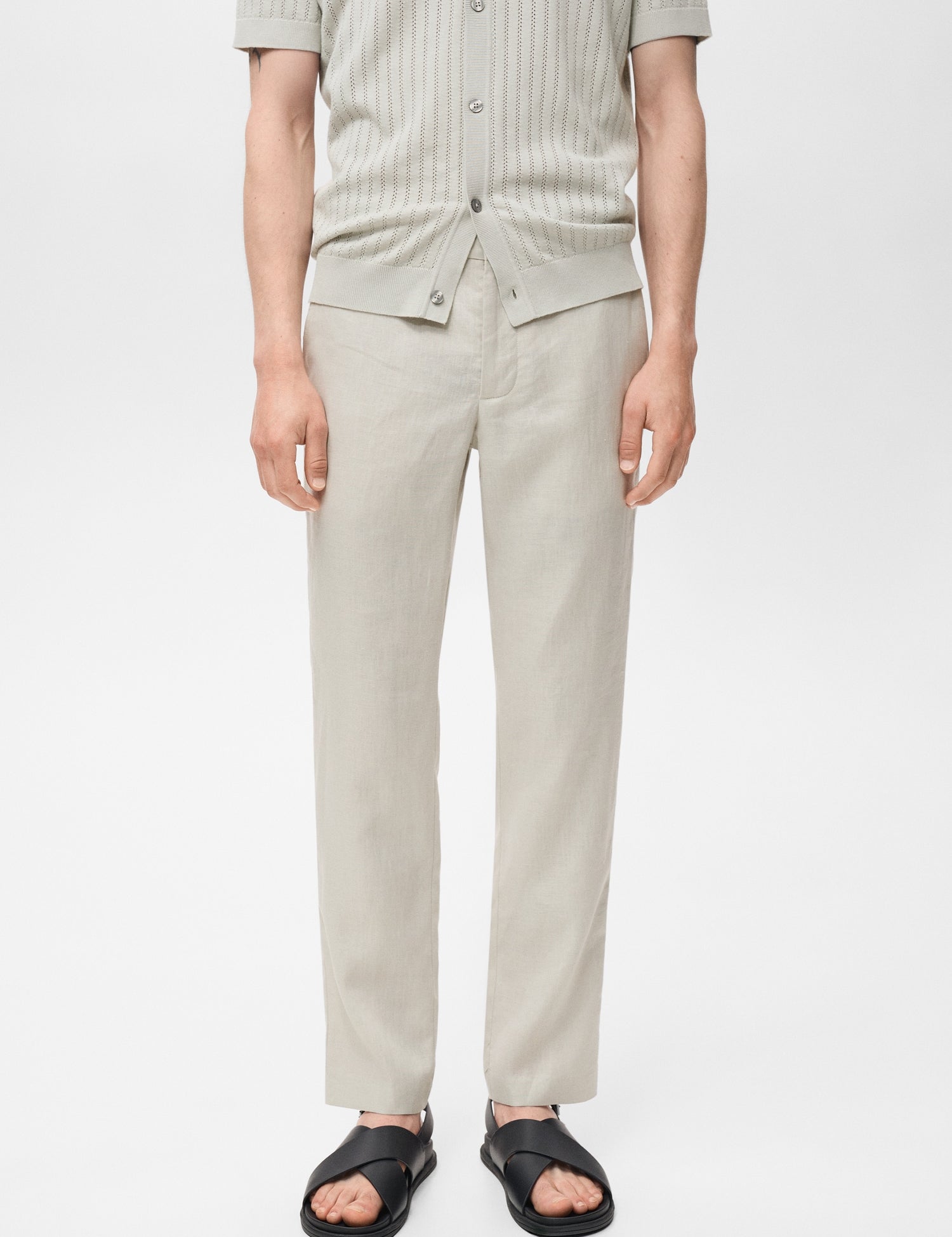 Mango trousers oyster in Sand