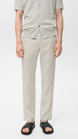 Mango trousers oyster in Sand