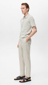 Mango trousers oyster in Sand - D2