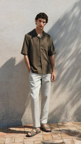 Mango trousers oyster in Sand - D5