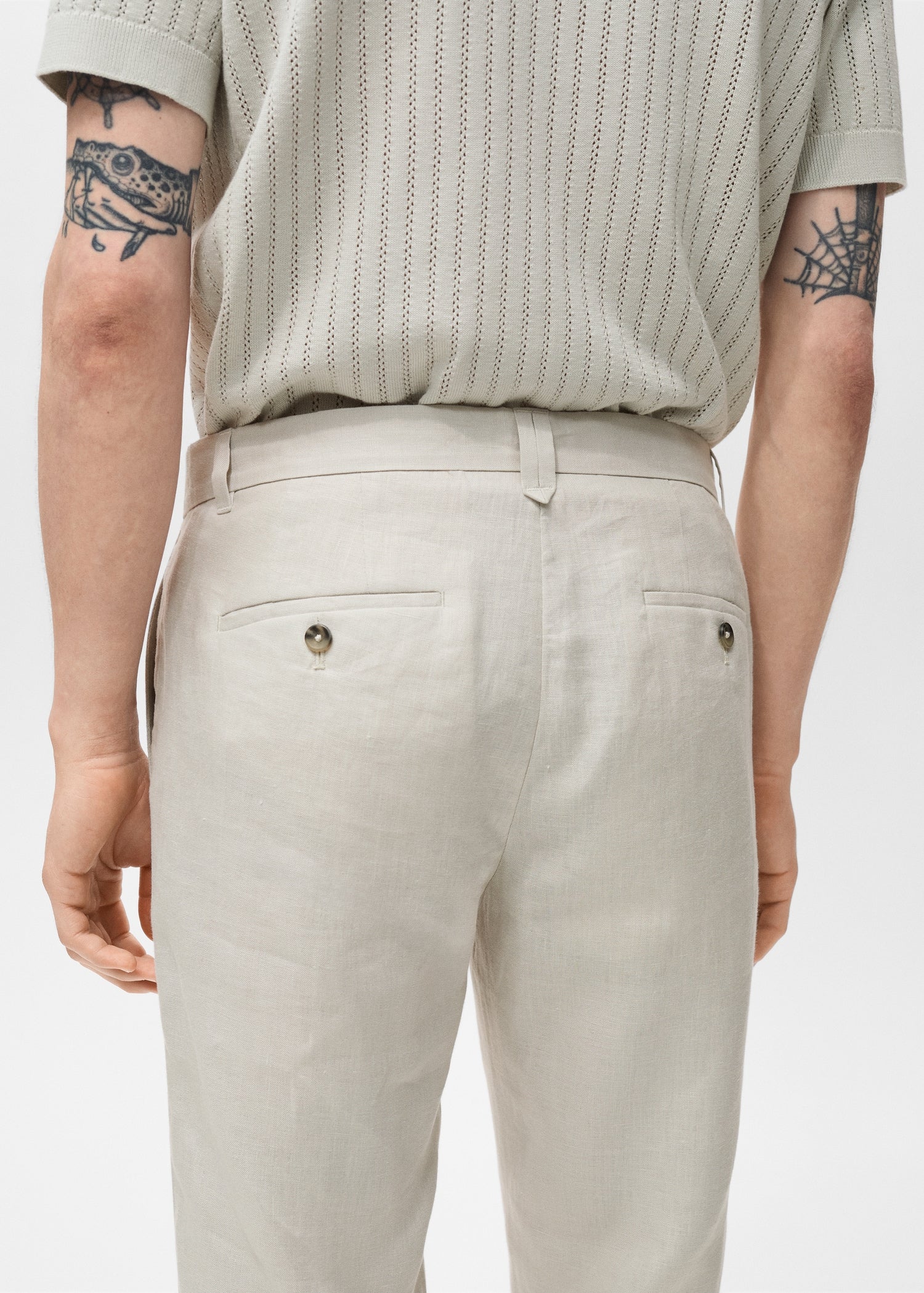 Mango trousers oyster in Sand - D6