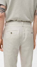 Mango trousers oyster in Sand - D6