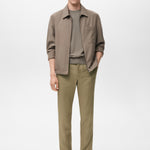 Mango trousers oyster in Khaki - 99999999_01