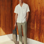 Mango trousers oyster in Khaki - D6