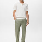 Mango trousers oyster in Green - 99999999_01