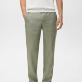 Mango trousers oyster in Green