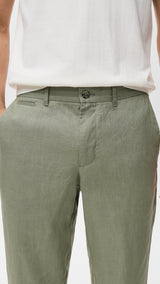 Mango trousers oyster in Green - D1