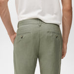Mango trousers oyster in Green - D6
