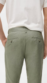 Mango trousers oyster in Green - D6