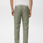 Mango trousers oyster in Green - R