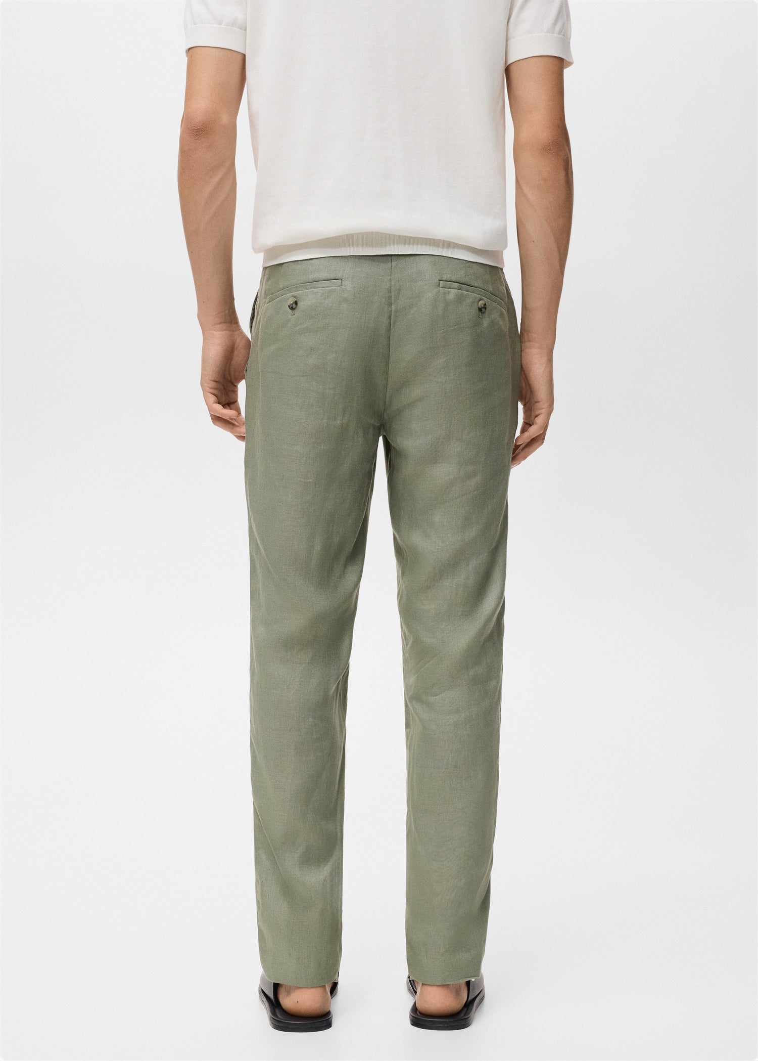 Mango trousers oyster in Green - R