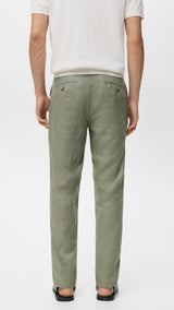 Mango trousers oyster in Green - R